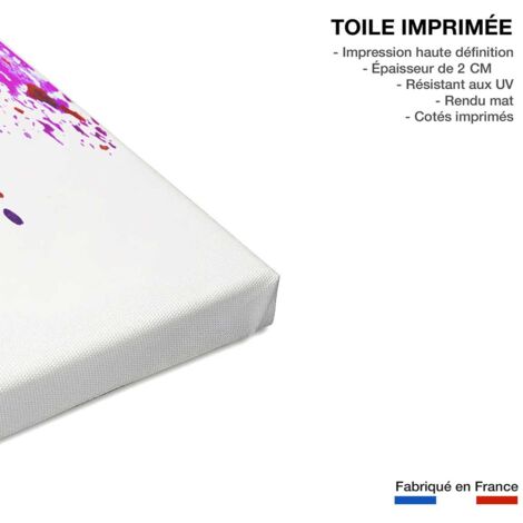 Tableau triptyque abstrait watercolor splash - 90x60 cm