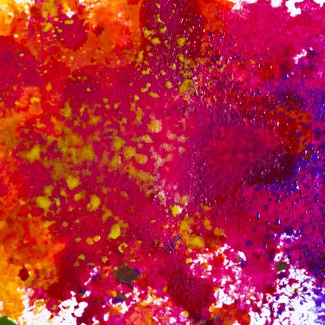 Tableau triptyque abstrait watercolor splash - 90x60 cm