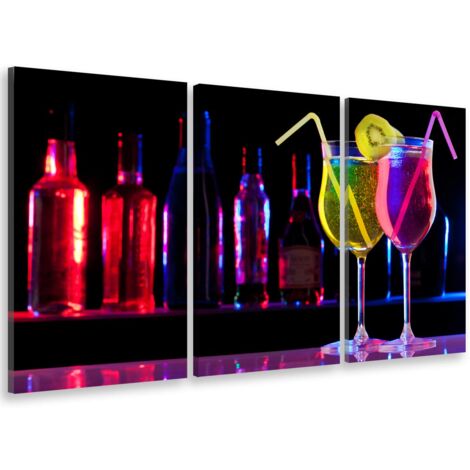 Tableau deco soirée cocktail drink , 90x60cm