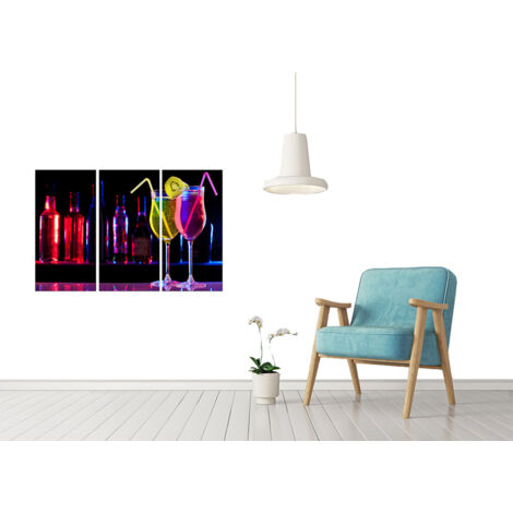 Tableau deco soirée cocktail drink , 90x60cm