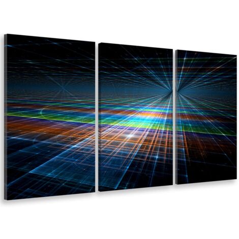 Tableau triptyque deco matrix processor - 90x60 cm (1/5)