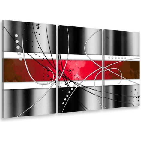 Tableau triptyque deco bande passante - 90x60 cm (1/5)