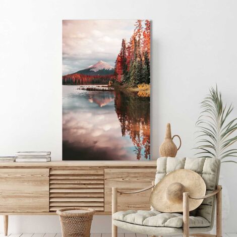 Tableau Mountain river - 50x80cm - made in France