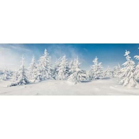 Tableau Neige fraiche au sommet - 80x30cm - made in France