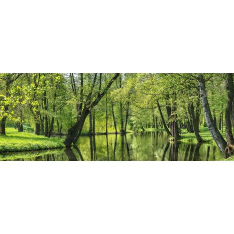 Tableau Etang vert - 80x30cm - made in France (1/5)