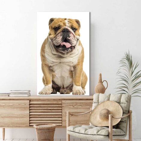 Tableau Portrait Bulldog anglais - 50x80cm - made in France