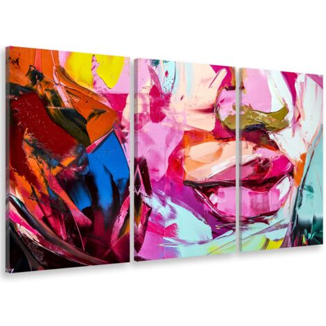 Tableau Pink lips - 80x50cm - made in France