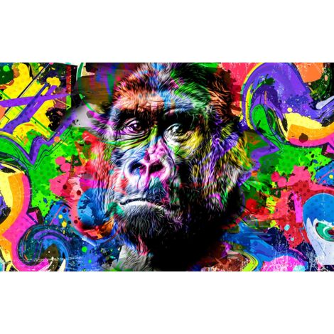 Tableau Pop art gorille - 80x50cm - made in France (1/5)