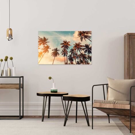 Tableau Sunset palm - 80x50cm - made in France