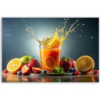 Tableau cocktail vitaminé éclaboussant