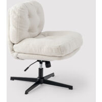 MEUBLES COSY Chaise longue pivotante réglable, sans accoudoirs, ALINTONEX, Blanc