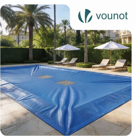 Provence Outillage Poolplane 140g/m² – 6x10 M, UV-beständig, Mit Ablaufnetz & Alu-Ösen