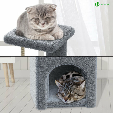 VOUNOT Árbol Rascador para Gatos con Cuerda Sisal Plataforma, 88