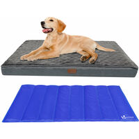 VOUNOT Cama Perro Ortopédica XL con Gel Alfombrilla Refrescante, Cojín para Perros Espuma con Memoria