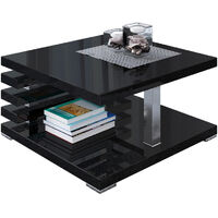 Selsey Ariene - Coffee Table - 60x60 cm - Black Gloss