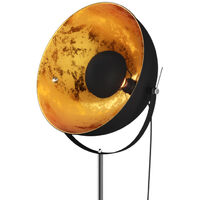 Selsey Gravity - Industrial Floor Lamp Black / Gold 170 cm