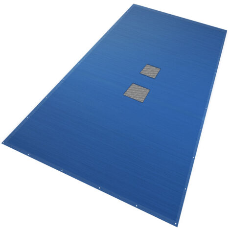 VOUNOT Telone Rettangolare per Piscine 5x10 m, Telo di Copertura per Piscina PE 160 g/m² con Rete di Drenaggio, Blu-Grigio