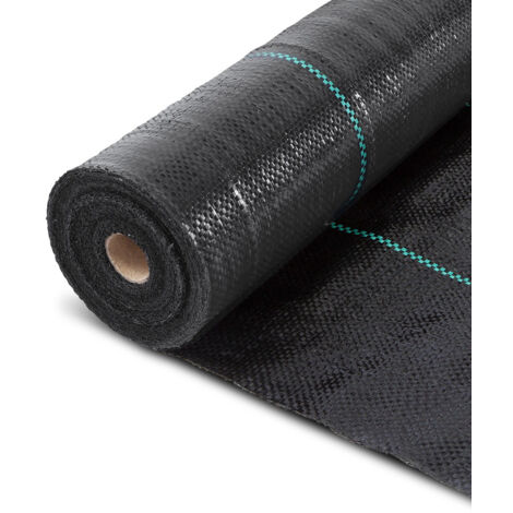 VOUNOT Telo Pacciamatura 2m x 50m 100g/m², Telo Anti Erbacce per Orto, Nero