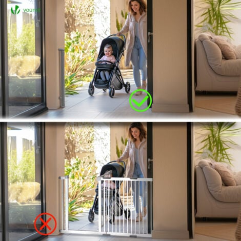 Cancelletto Sicurezza Estensibile Per Bambini E Cani - Regolabile Da 0 A 180 Cm - Bianco - Foto 10