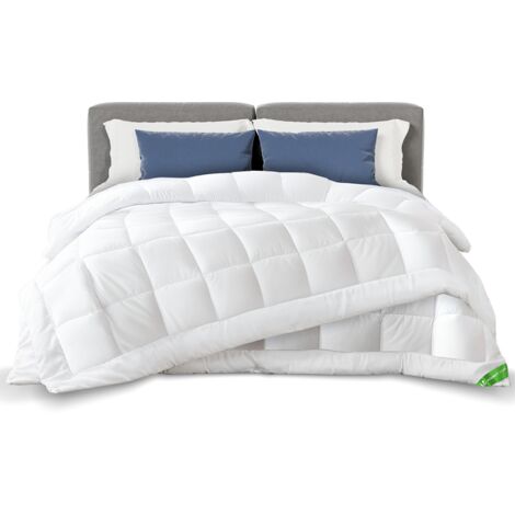 VOUNOT Piumone 4 Stagioni 220x240 cm 3 in 1 - 200g/m²+ 300g/m²= 500g/m² Piumino Invernale in Microfibra Morbida, Trapunta con Imbottitura Soffice, Bianco