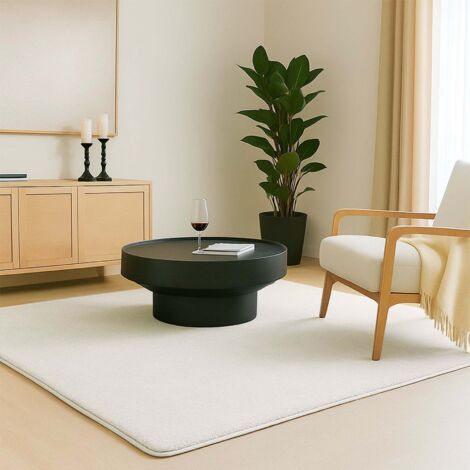 VOUNOT® Tappeto Morbido a Pelo Corto 240x340 cm con Doppio Sistema Antiscivolo, Stile Moderno, Crema