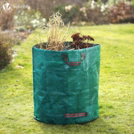 4 Sacchi Da Giardino Gardebruk Da 500L Cadauno – Resistenti, Impermeabili, Con Maniglie E Anello Stabilizzatore, 2000L Totali