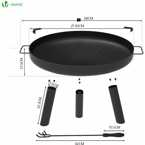 BBQ-Toro Braciere Ø 60 cm, effetto ruggine