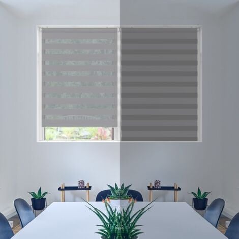 VOUNOT Tenda a Rullo Doppia Strato Oscurante Giorno e Notte, Catenella  Laterale, Tenda Interno Zebra Blinds