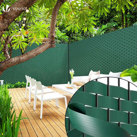 VOUNOT Strisce Frangivista in PVC 150 m x 4.7 cm, Striscia Privacy per  Recinzione Giardino con Clip