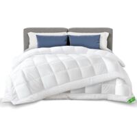 VOUNOT Piumone 4 Stagioni 220x240 cm 3 in 1 - 200g/m²+ 300g/m²= 500g/m² Piumino Invernale in Microfibra Morbida, Trapunta con Imbottitura Soffice, Bianco