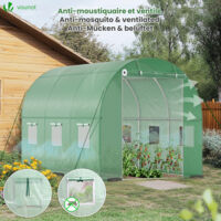 Serra Da Giardino VOUNOT 3x2x2m - Tunnel Con Finestre Avvolgibili - Telo Anti-UV 140g/m&sup2; - Per Orto
