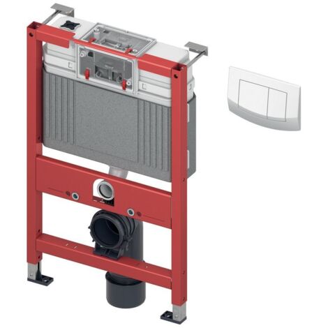 Tece base WC-Set mit Uni-Spülkasten inklusive Ambia WC-Betätigungsplatte Bauhöhe 820mm, Weiß (1/3)