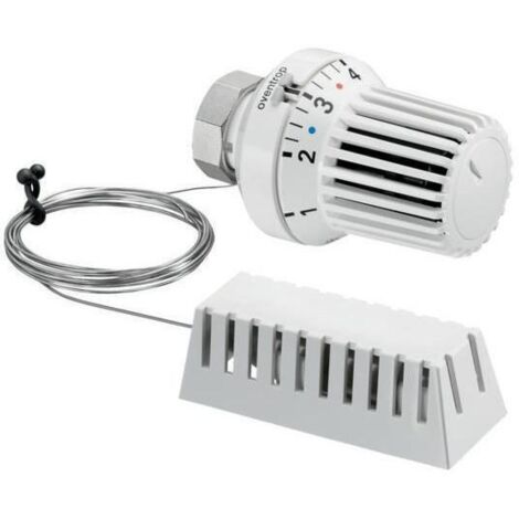 Oventrop (Uni XH) Thermostat m.Fernfühl. Flüssigfühler, mit Nullstellung, weiß (1/4)