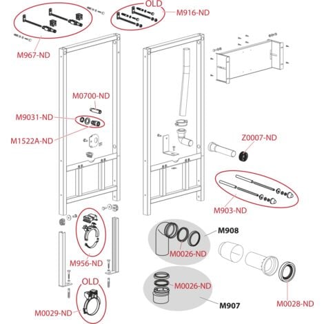 Alcaplast Hänge-WC Rahmen 8 Cm - Slim Einbausystem Für Wandinstallation