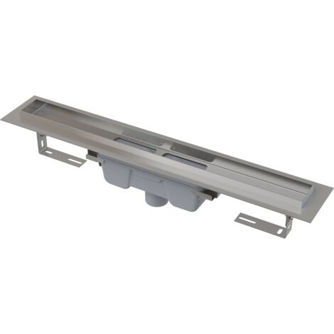 Alcadrain APZ1006 Duschrinne mit Rand für den vollen Rost, Abfluss senkrecht 850 mm