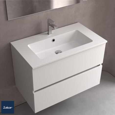 Salgar Waschtisch VILNA 805 ohne Siphon und Clickerabfluss MINERALSOLID MATT 805 x 460 x 15 mm