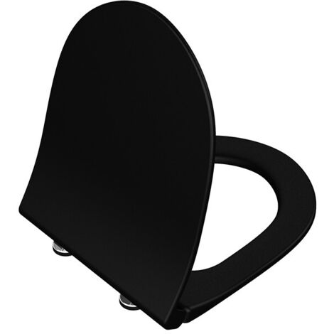 VitrA WC-Sitz Sento Slim mit Absenkautomatik Quick Release schwarz matt 120-083R409