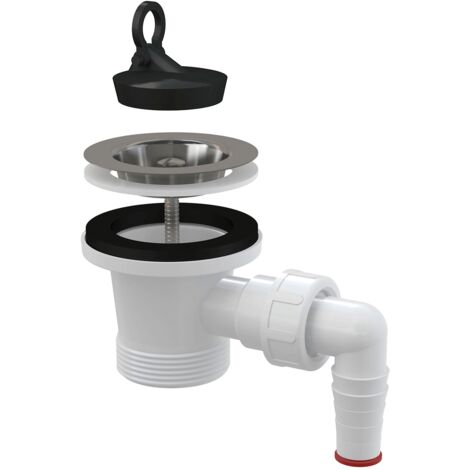 Alcadrain Ablaufventil für Spülbecken 6/4" mit Edelstahlgitter DN70 Geräteanschluss