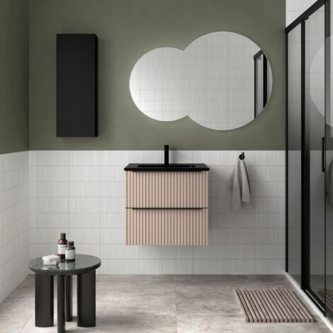 Salgar Badezimmermöbel BIBA 600 2 Metallschubladen mit Soft-Close MACCHIATO 598 x 540 x 450 mm (1/2)