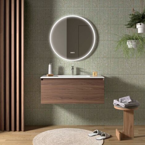 Salgar Badezimmermöbel MARA 1000 1 Schublade mit Soft-Close AMERIKANISCHER NUSSBAUM 997 x 405 x 452 mm
