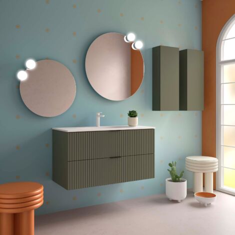 Salgar Badezimmermöbel BIBA 1000 2 Metallschubladen mit Soft-Close GREEN FOREST 989 x 540 x 450 mm (1/2)