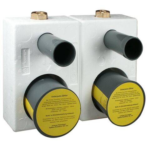 Montageblock-Duo Koax 2" für Wasserzähler mit Standard - Ventil