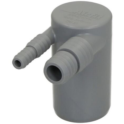 Airfit Doppel-Anschlusswinkel für Waschmaschine und Kondensattrockner DN 40 grau 50042WTW