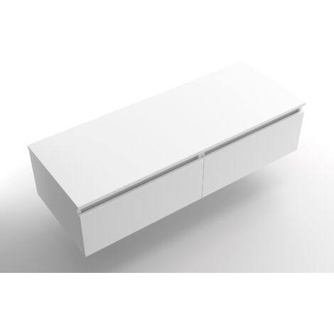 Set DOMUS 1200 2 Schrankelement wandhängend 1 Schublade WHITE SATIN