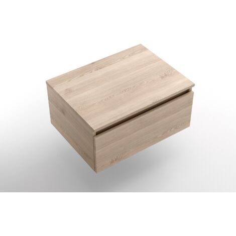 Set DOMUS 1000 Schrankelement wandhängend 1 Schublade und Waschtischplatte NATURE (1/3)