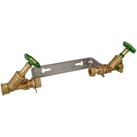 JS Einbaugarnitur 1 1/4 Zoll für Hauswasserzähler mit Baulänge 190 mm - starre Ausführung - Edelstahl