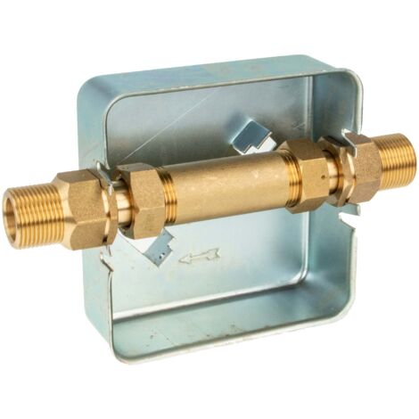 JS Wasserzähler-Unterputz-Einbaukasten 3/4 Aussengewinde - Ø 18 mm Lötmuffe - Typ UPK 9020