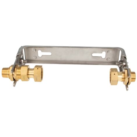 JS Wasserzähler-Bügel 1 Zoll - für Hauswasserzähler Q3 DN 25 Baulänge 190 mm, verstellbar, Edelstahl