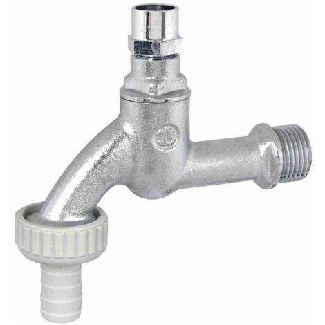 Schlösser Auslaufventil 1/2" 0017331520001 DN 15, mit Schlauchverschraubung, Steckschlüssel-Oberteil, matt verchromt