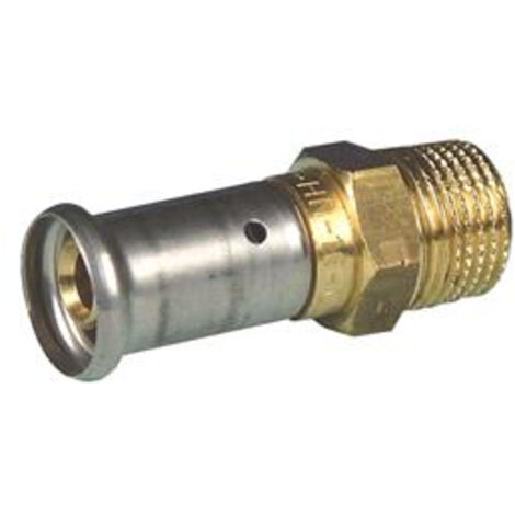 HENCO Messing-Mehrschicht-Pressfitting Gerade männlich - Ø 26 mm x 1 - 17P-2606